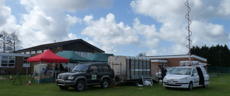 BBC Radio Lancashire on a visit with Fishers Mobile Farm